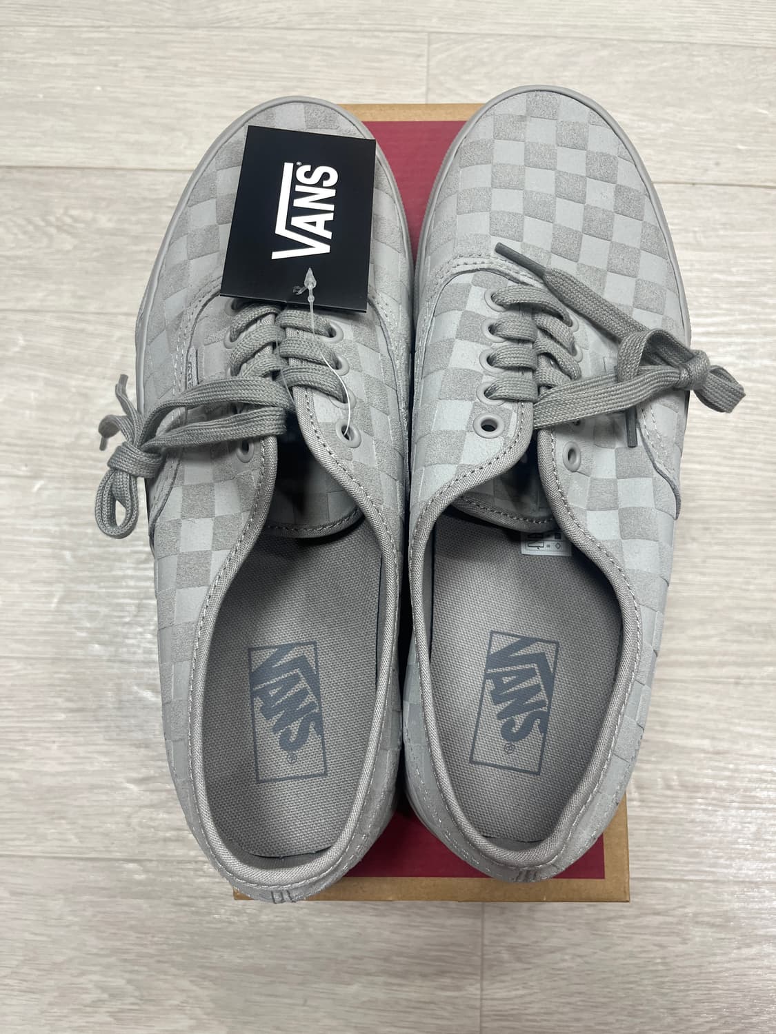[280] 반스 어센틱 모노 체커보드 그레이 스니커즈 새상품 상품이미지5