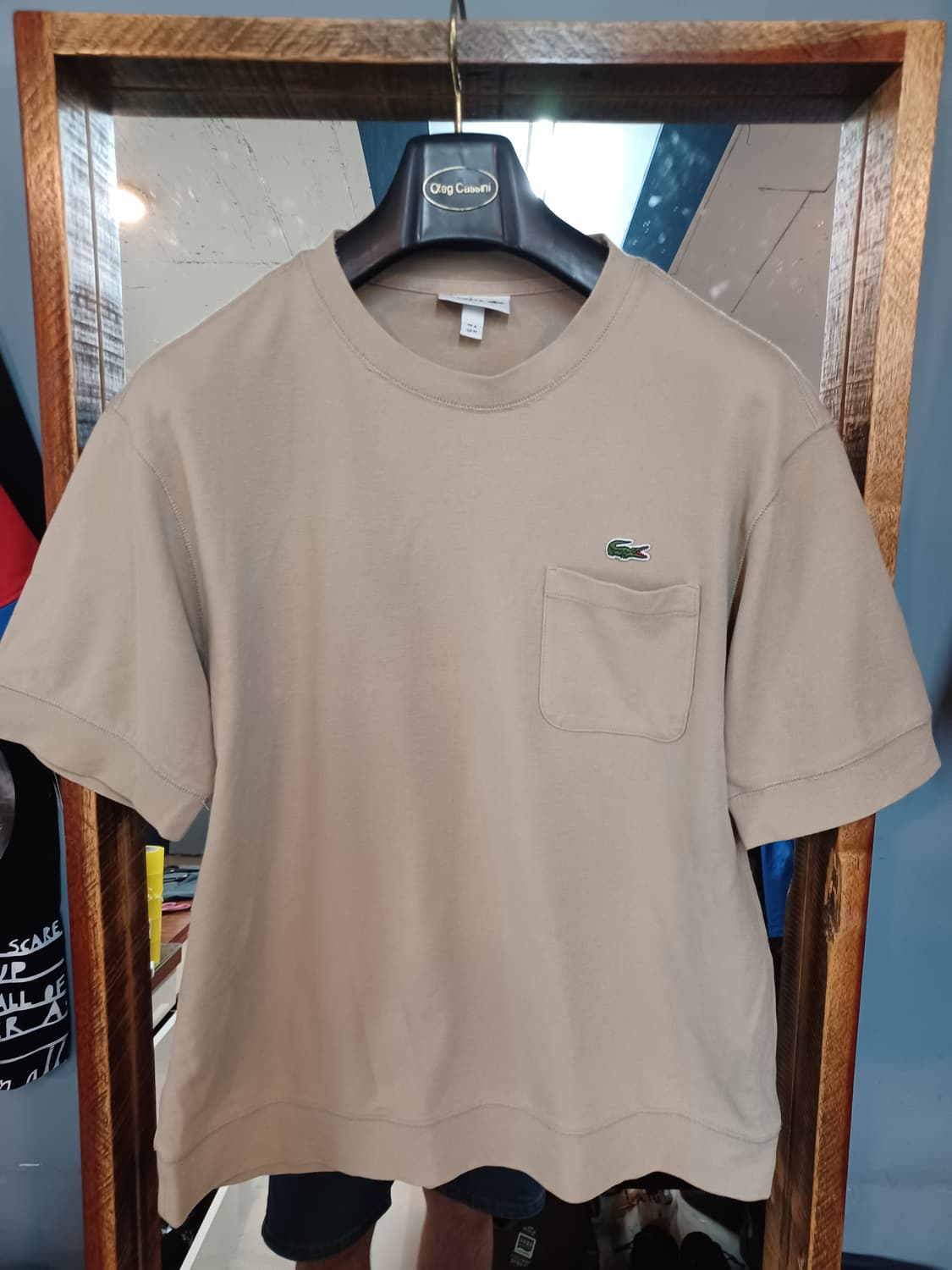 라코스테 코튼 포켓 맨투맨 반팔 m 상품이미지1
