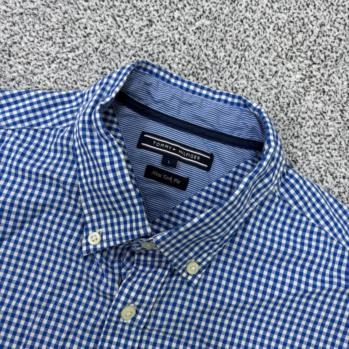 L 타미힐피거 남성 체크 셔츠 0317J 상품이미지2