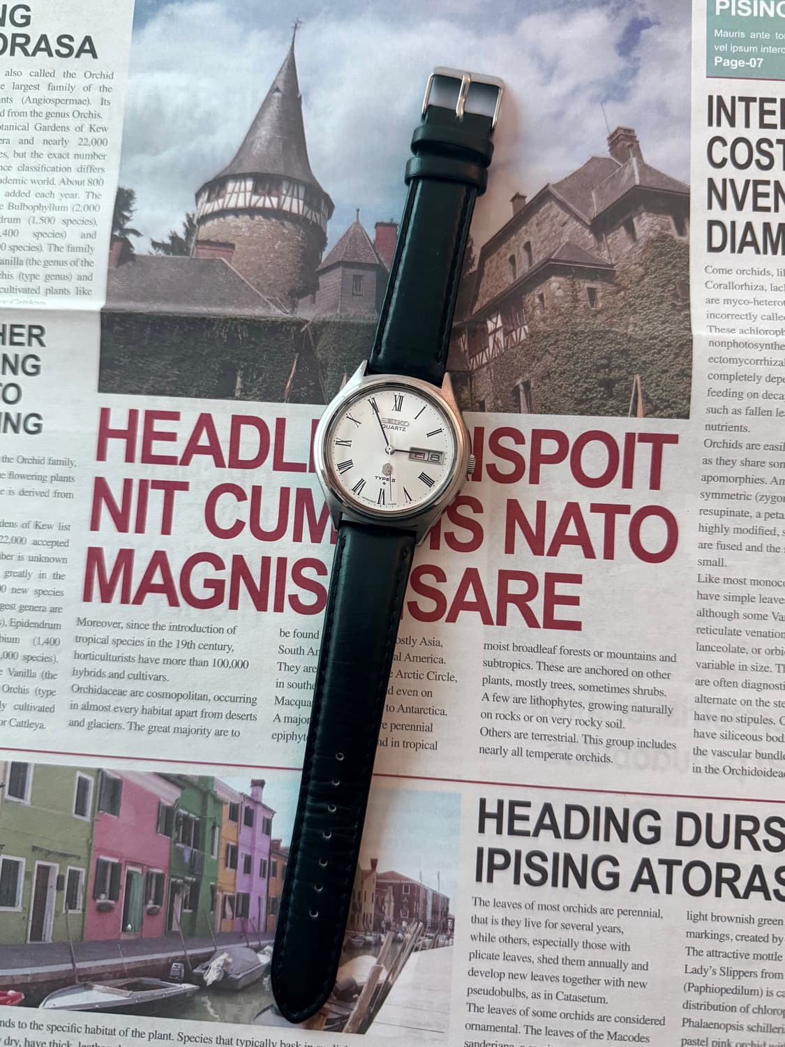 세이코 Seiko TYPE II 쿼츠 로만 인덱스 데이데이트 상품이미지2