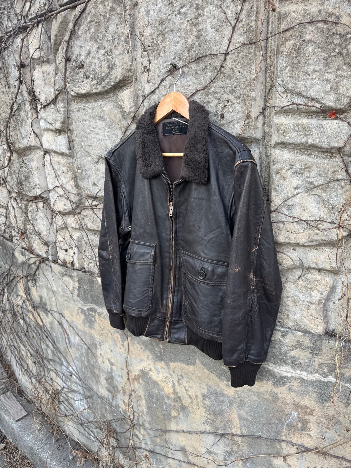 미군 g-1 복각 소가죽 레더 가죽 자켓  상품이미지3