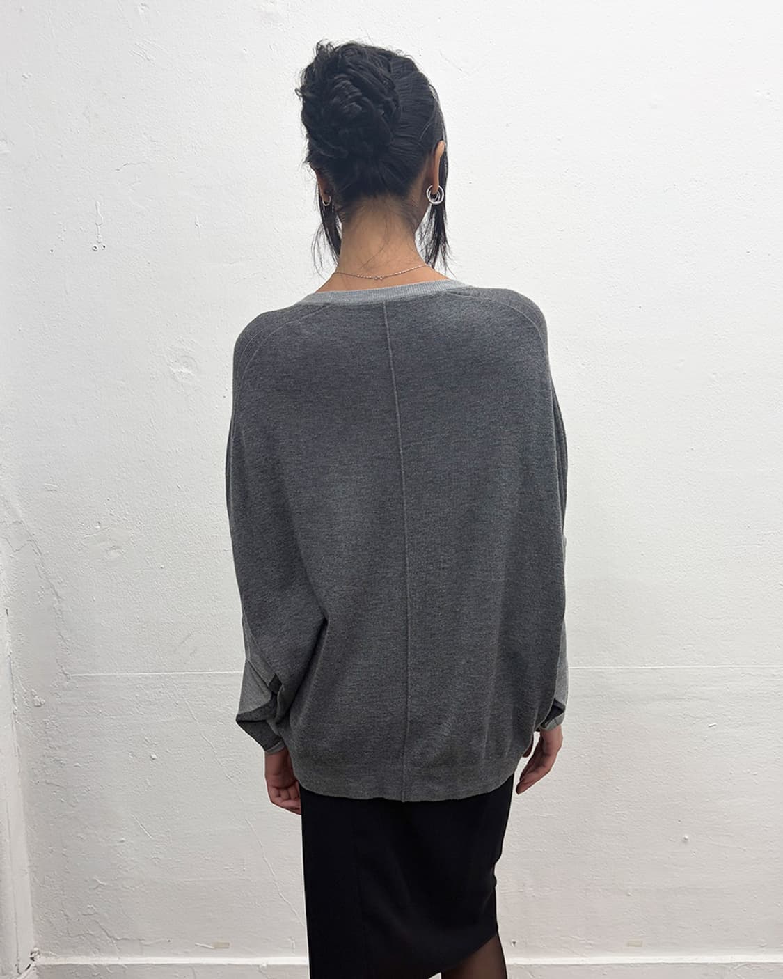 아츠로 타야마 드레이프 슬리브 니트 탑 상품이미지2