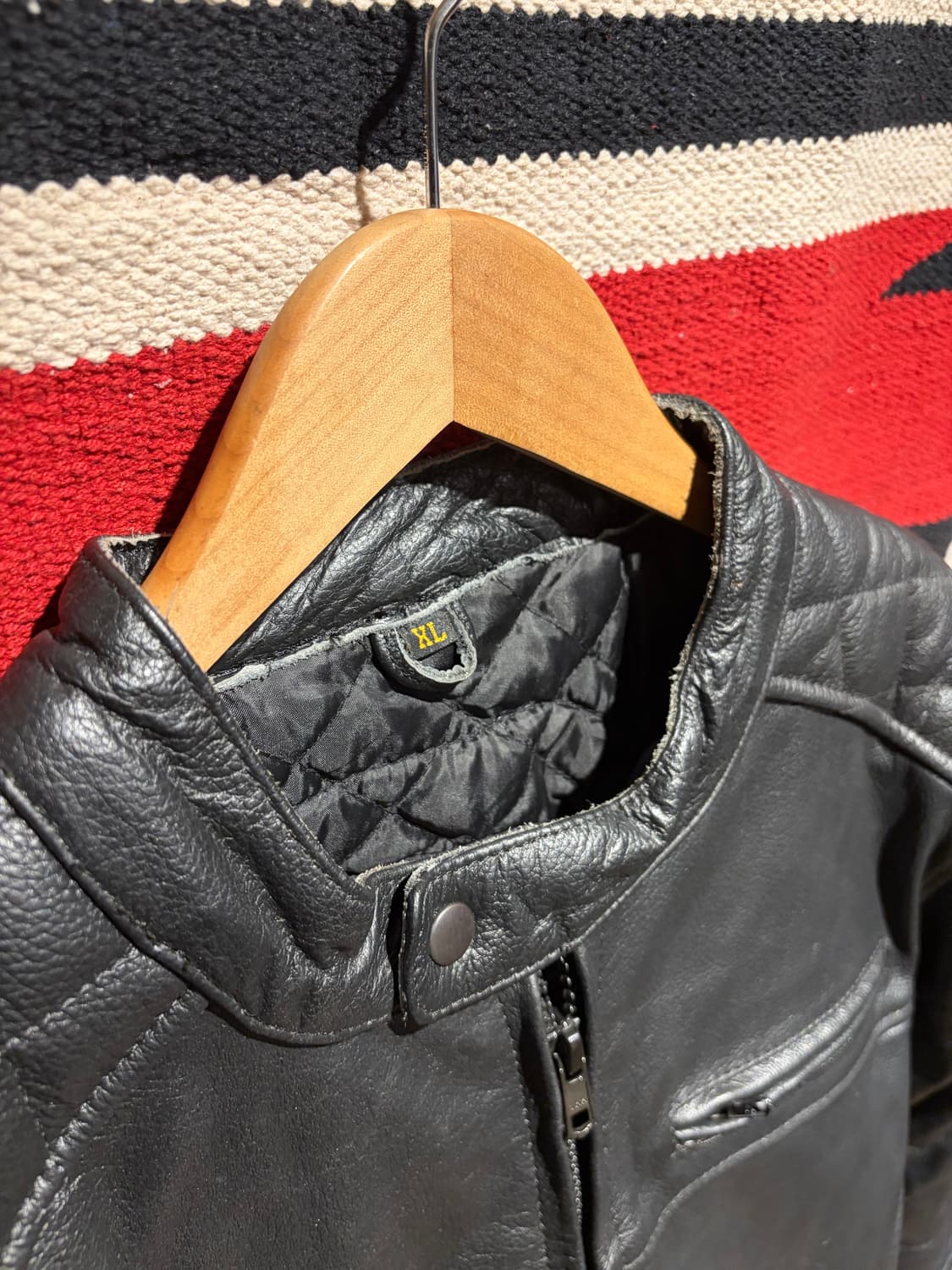 Cow leather biker jacket 상품이미지7