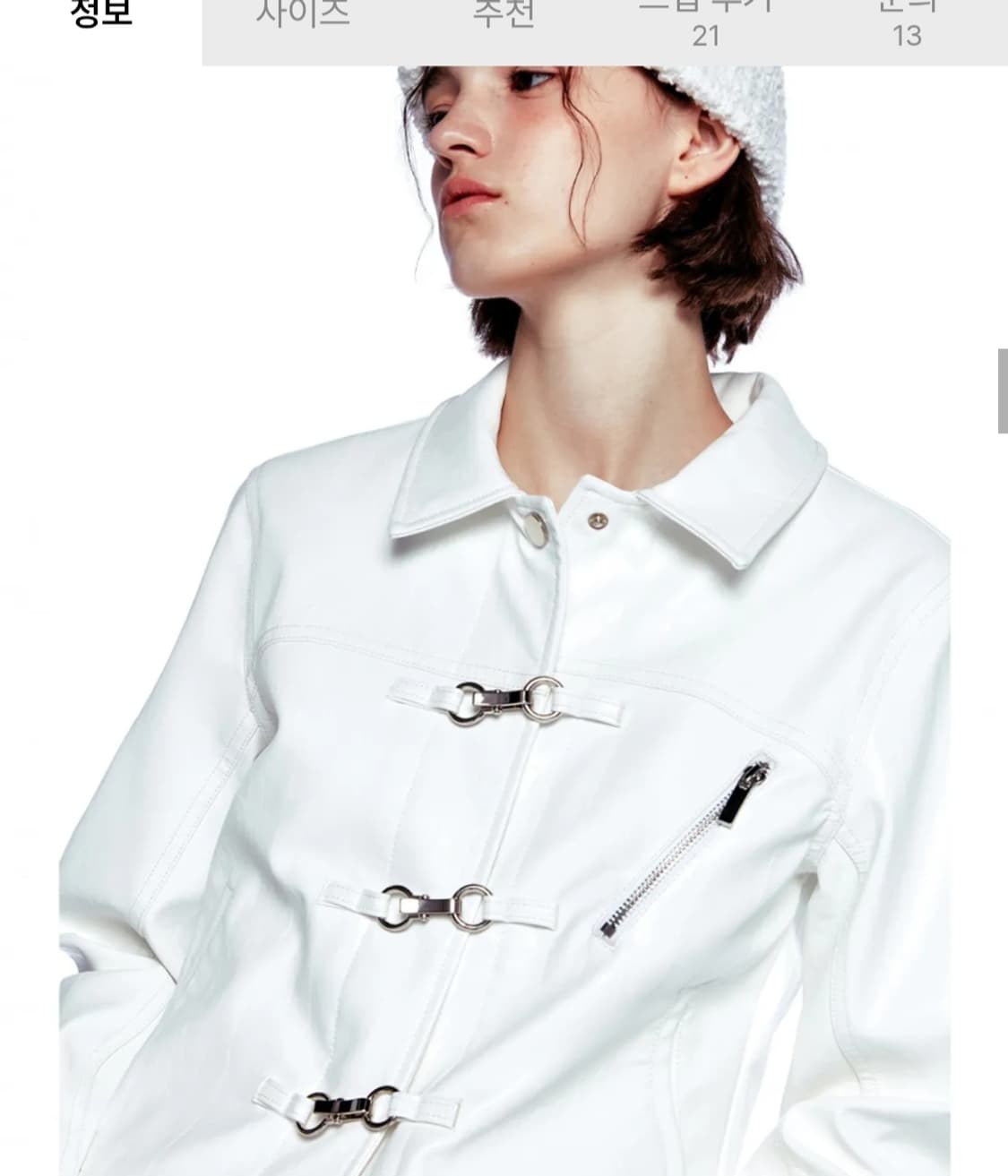 정가 224,000원) oioi 오아이오아이 코르셋 레더 자켓 상품이미지2