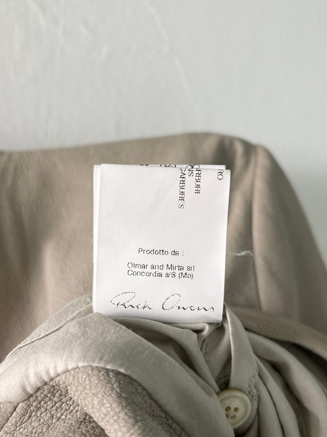 릭오웬스 드레이프 카울 넥 램스킨 자켓  상품이미지10