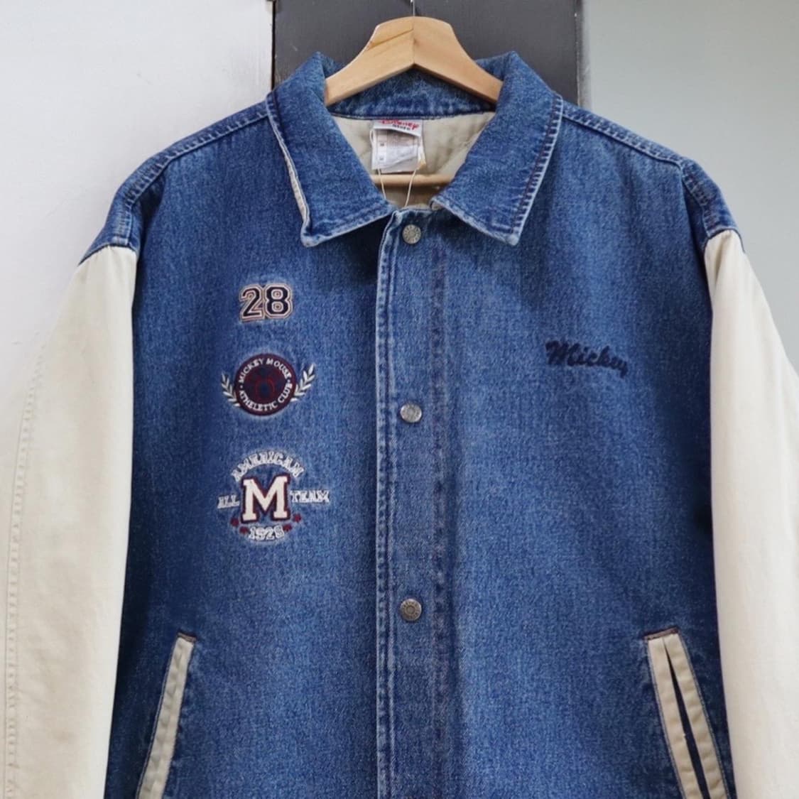 디즈니 90s 데님 바시티 자켓 상품이미지2