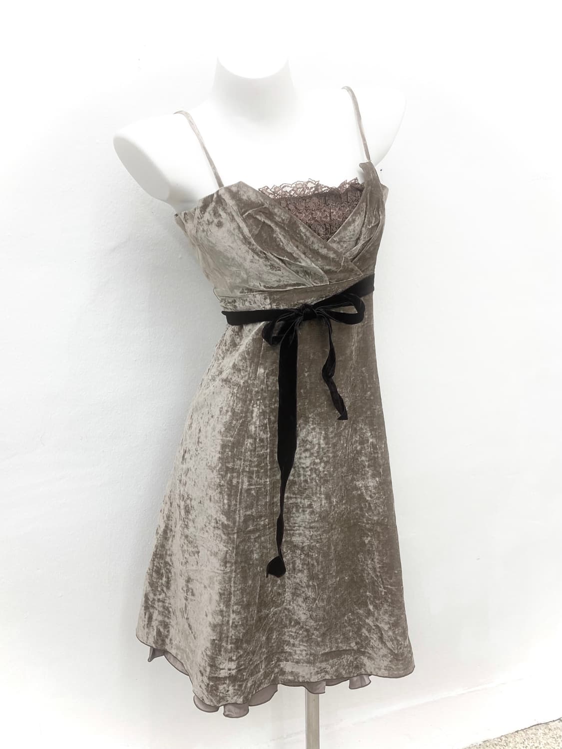 brown velvet dress 상품이미지1