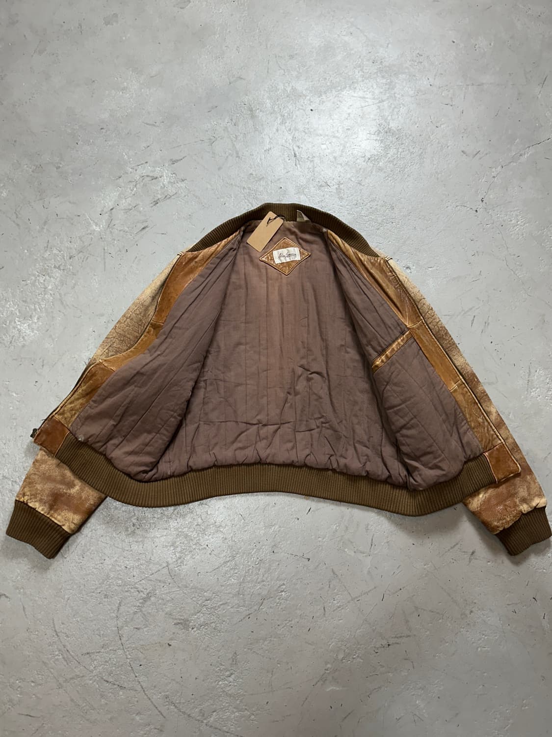 90's 빈티지 레더 봄버 자켓 빈티지 A2 디스 레더 자켓 상품이미지7