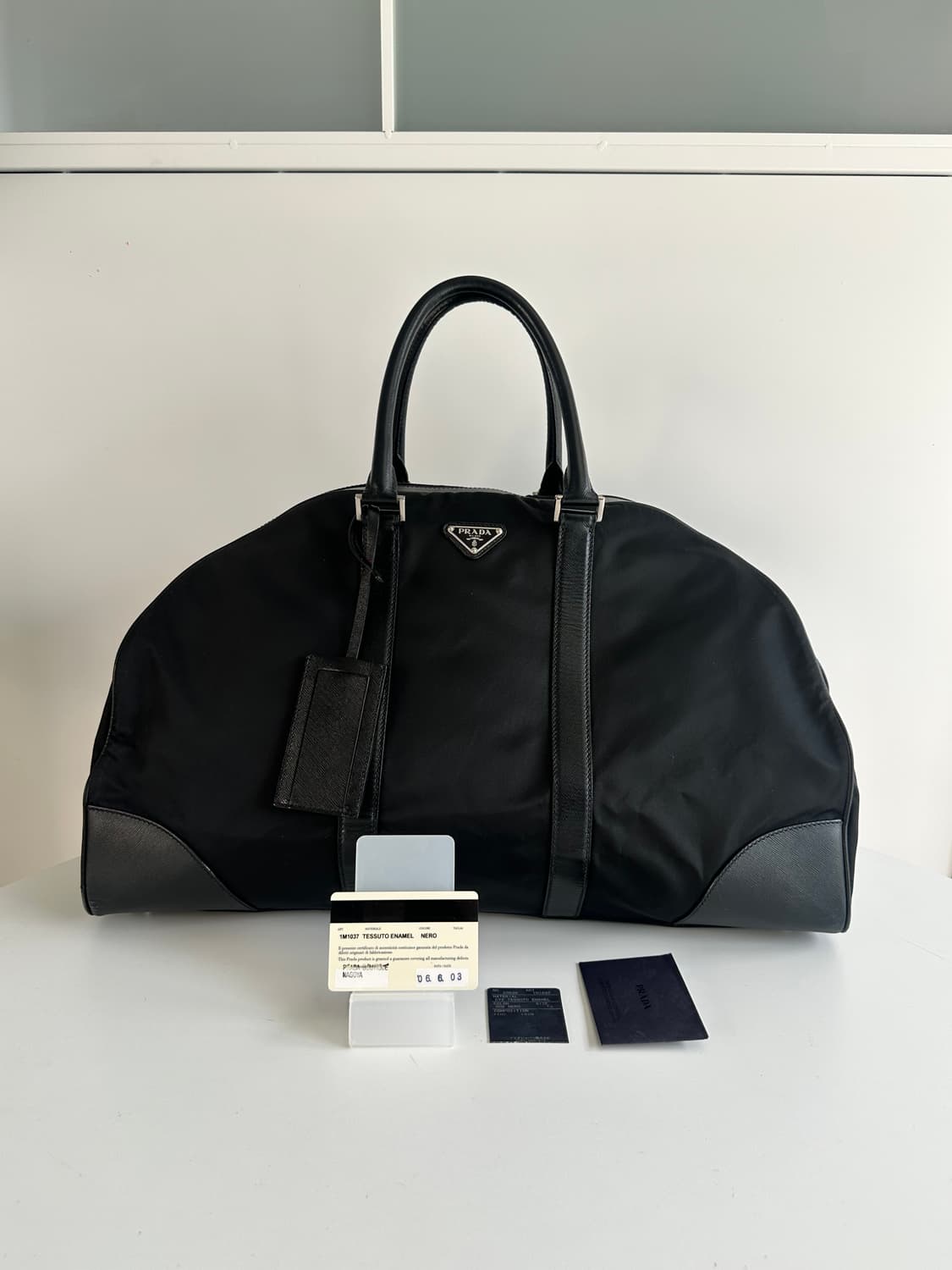 [PRADA] 프라다 나일론 X 레더 여행 골프 보스턴백
 상품이미지1