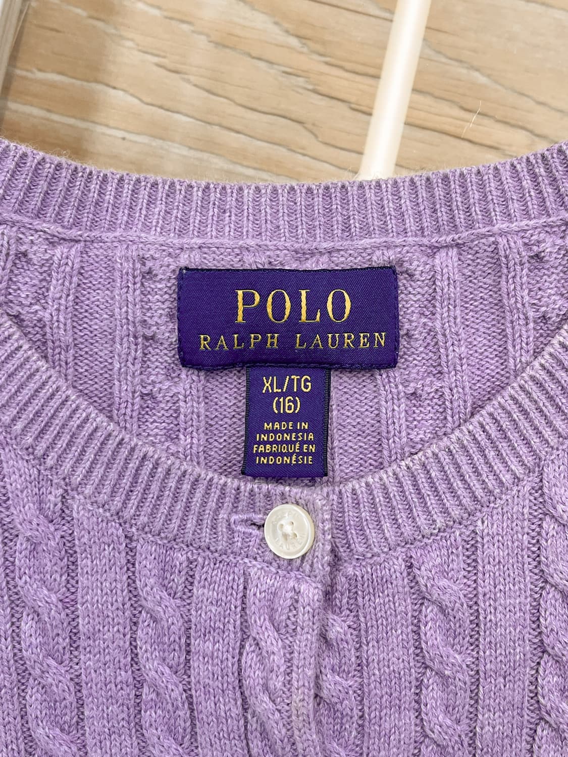 폴로 랄프 로렌 라벤더 케이블 가디건 상품이미지5