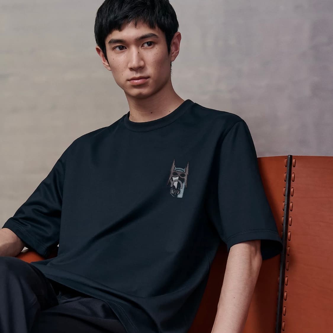 [S+급/M] 에르메스 배트맨 배틀 홀스 레더패치 반팔 티셔츠 상품이미지9