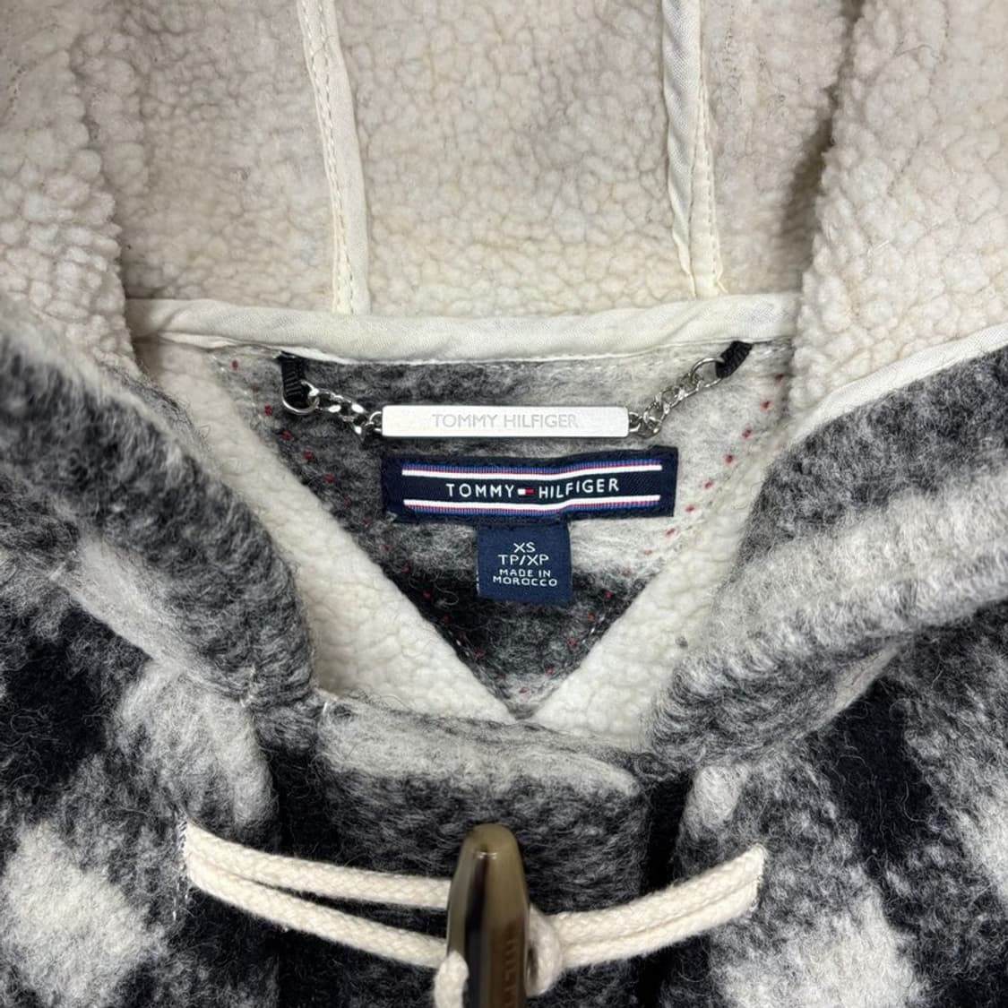 타미힐피거 체크후드 더플코트 v0254 상품이미지4