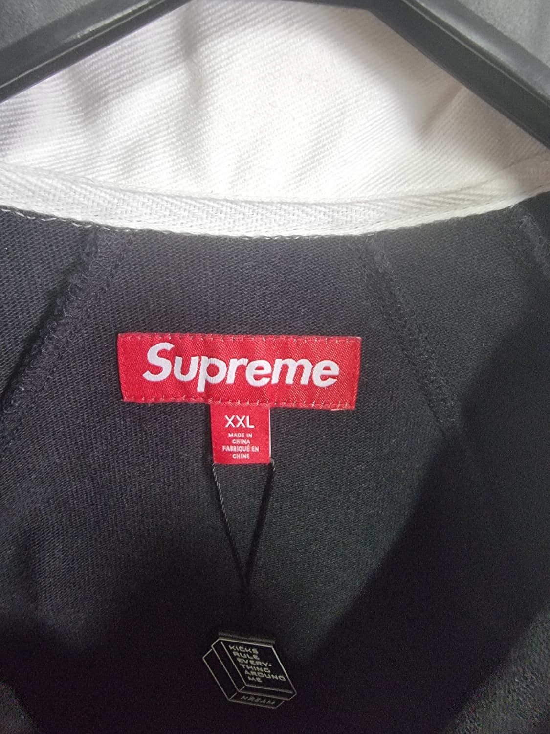 24ss 슈프림 숏슬리브 럭비 블랙 2xl 상품이미지4