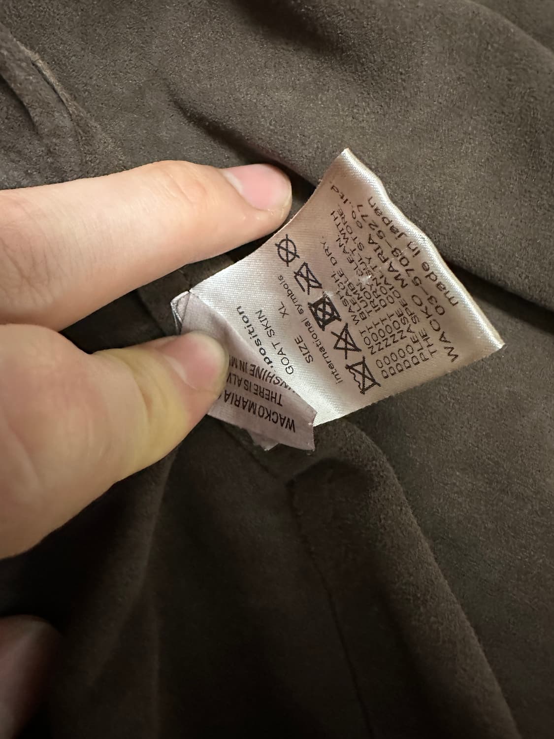 와코마리아 염소가죽 goat skin 셔츠 XL 상품이미지5