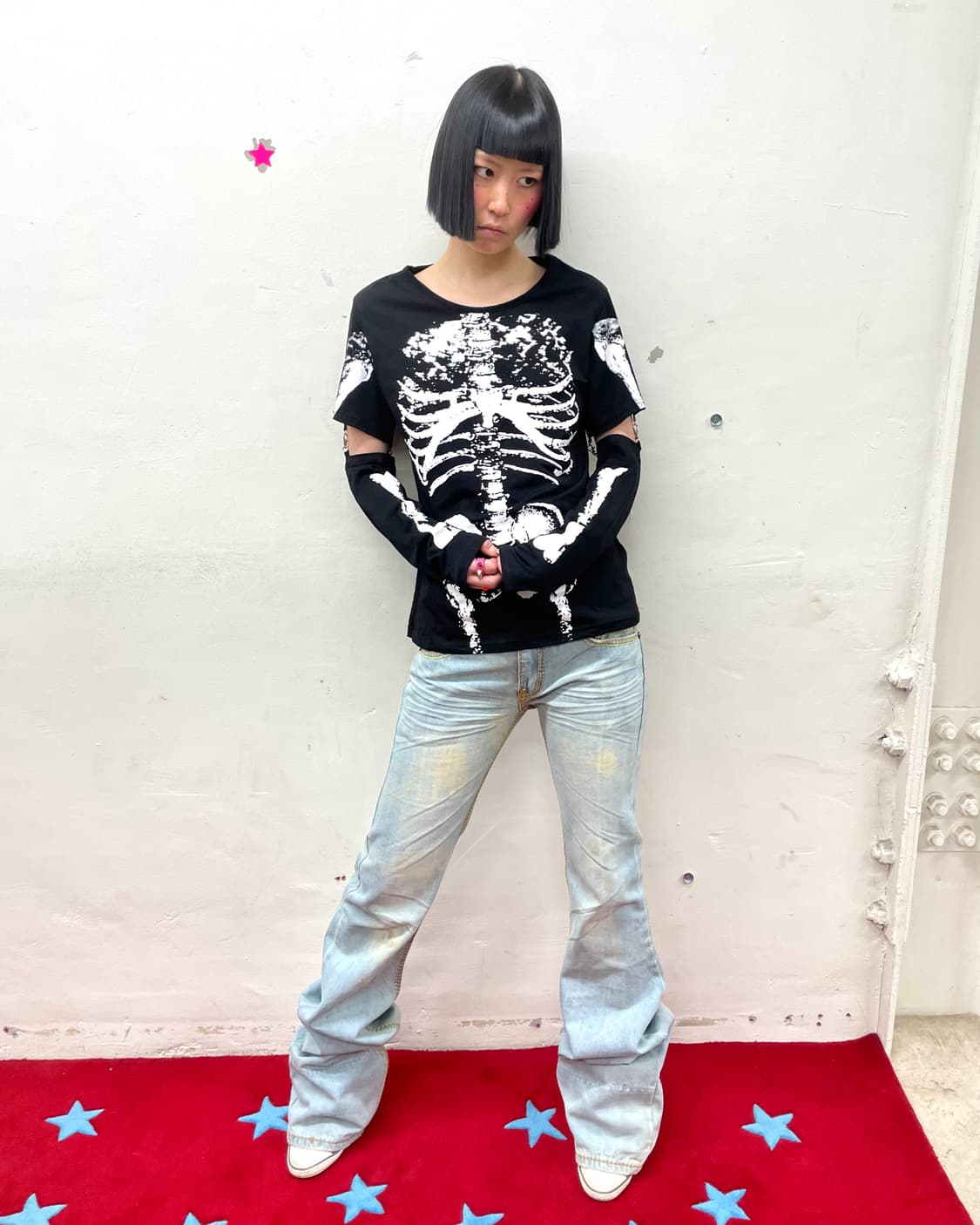 bone layered black long sleeve  상품이미지6