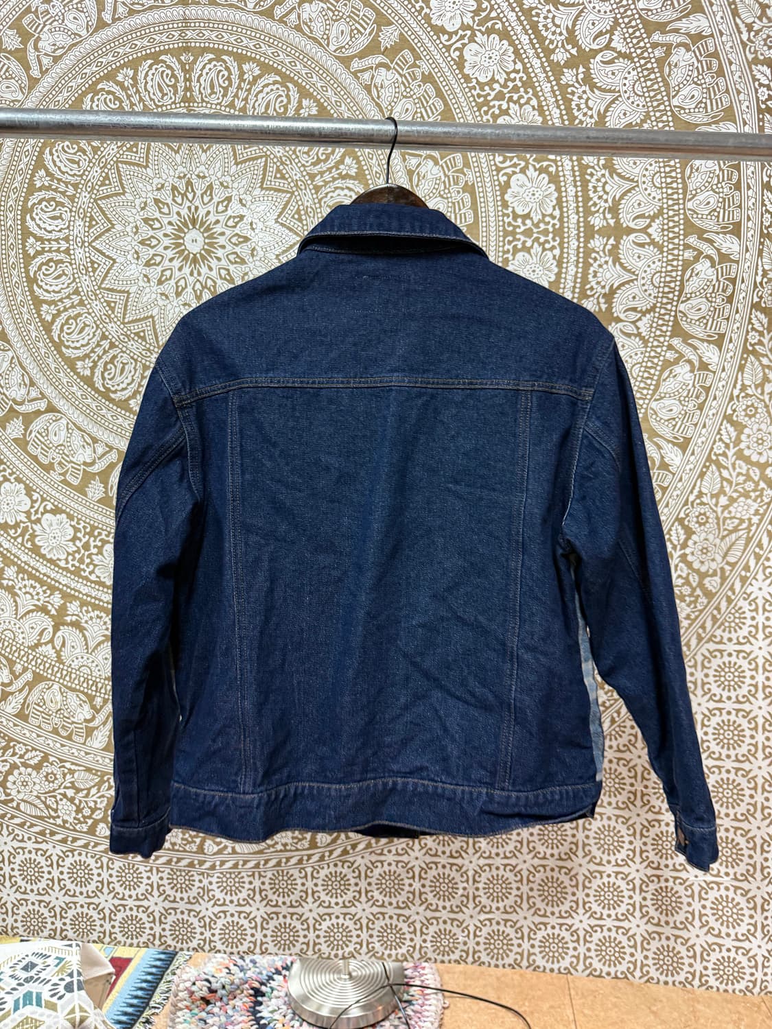 여성 빈티지 투포켓 체크 데님 트러커 청자켓  상품이미지5