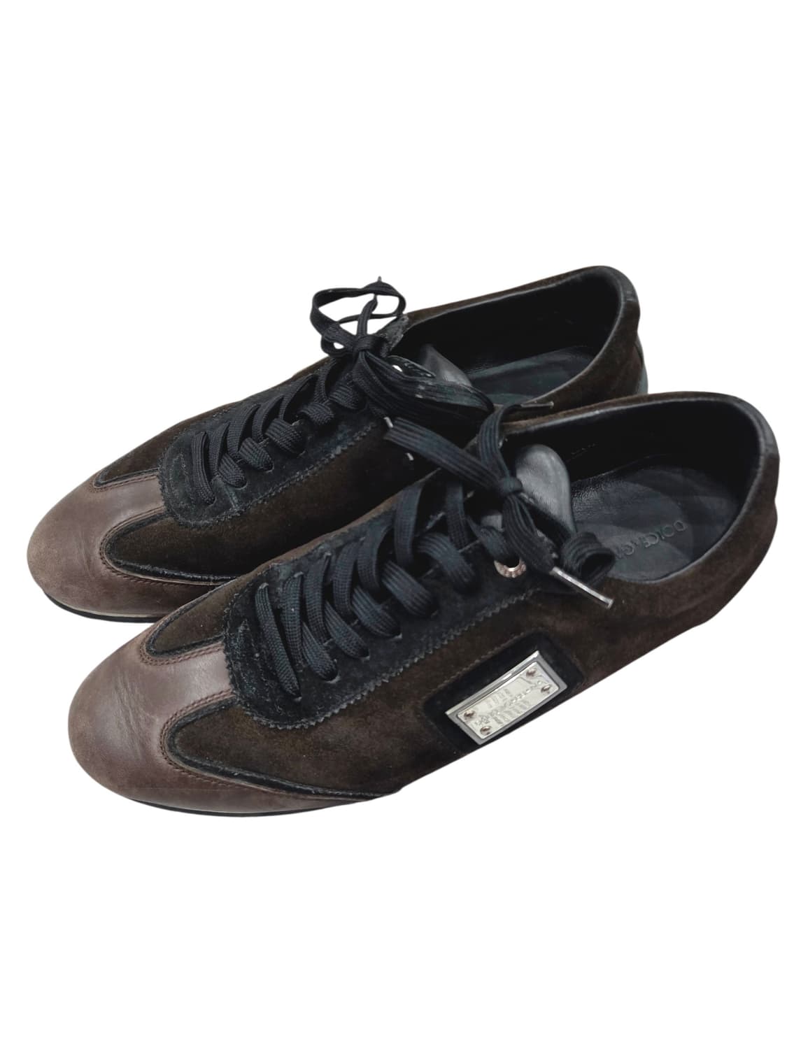 00s D&G 아카이브 스웨이드 메탈 로고 스니커즈 상품이미지2