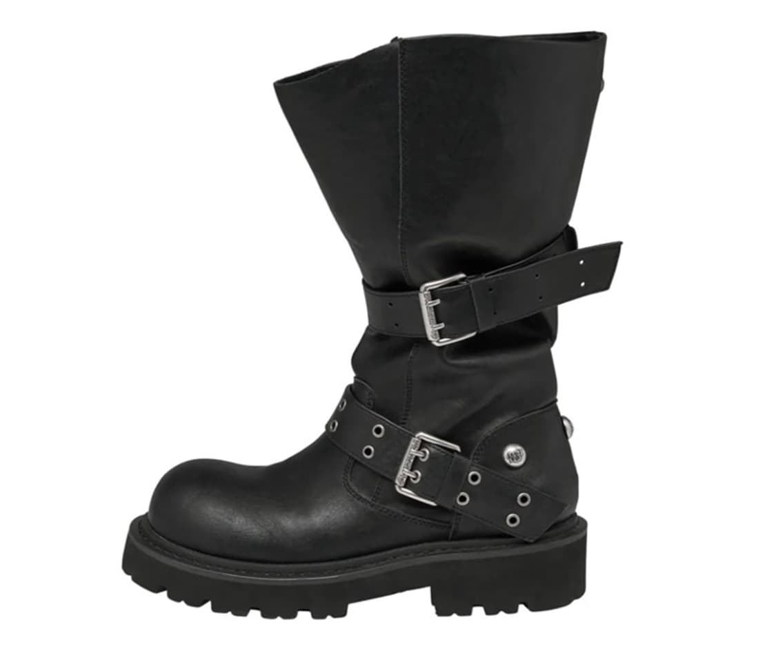 블랙퍼플 크리즈 와이드 부츠 Crease Wide Boots_Black 상품이미지4