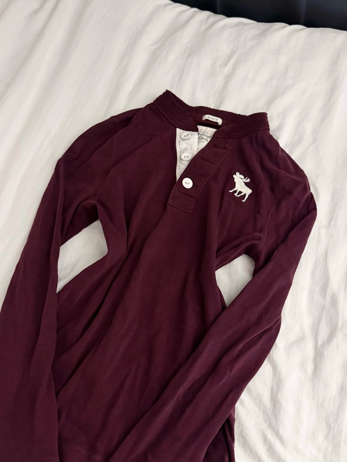 아베크롬비 버건디 롱슬리브 긴팔 단추 상품이미지1