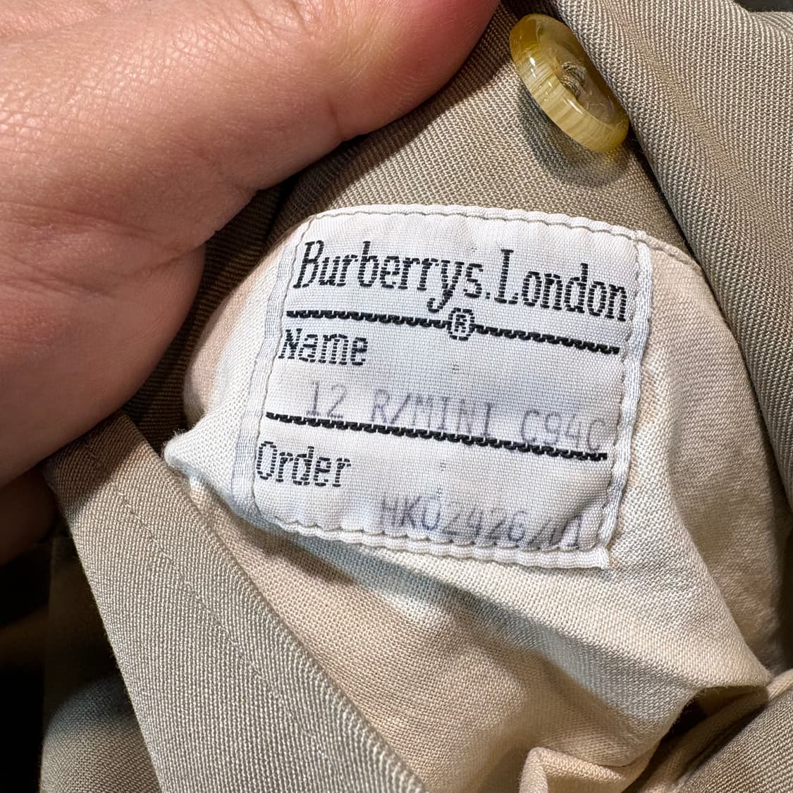 [12] BURBERRY 버버리 코듀로이 카라 베이지 트렌치 코트 상품이미지6