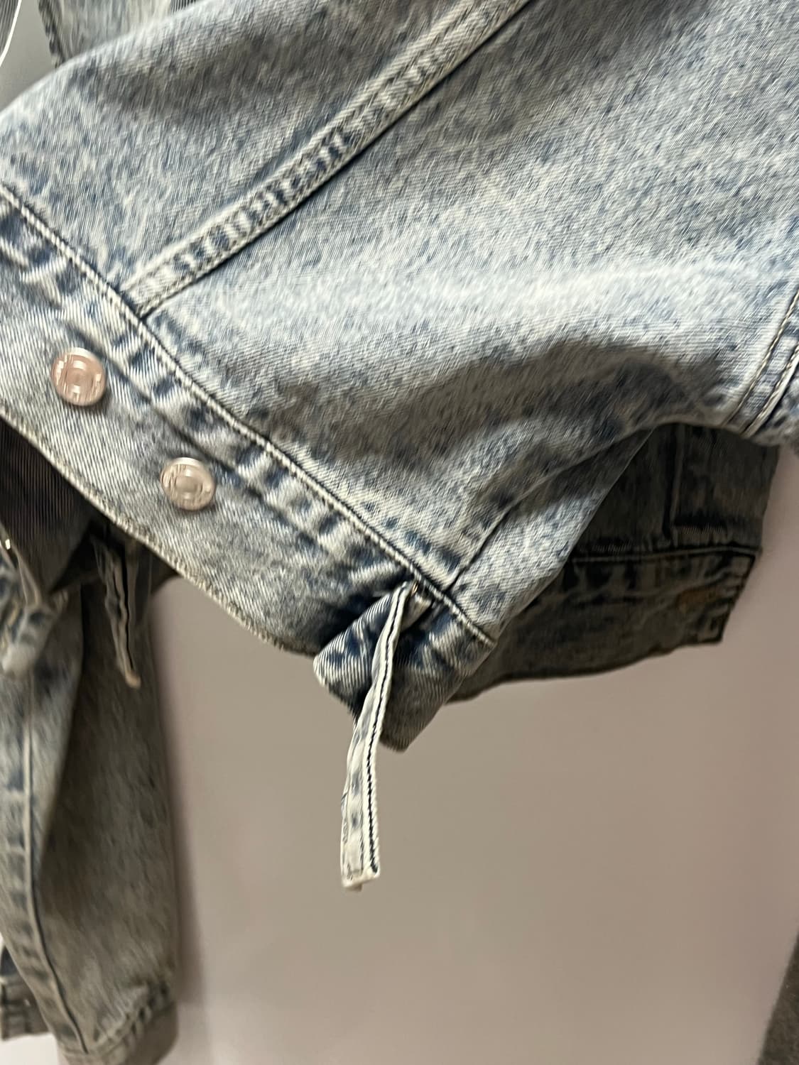 (새상품)크롭 청자켓 상품이미지7