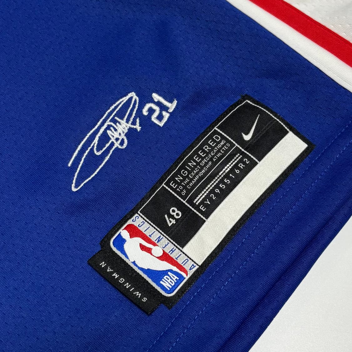 나이키 NBA 필라델피아 세븐티식서스 조엘 엠비드 어센틱 저지 상품이미지2