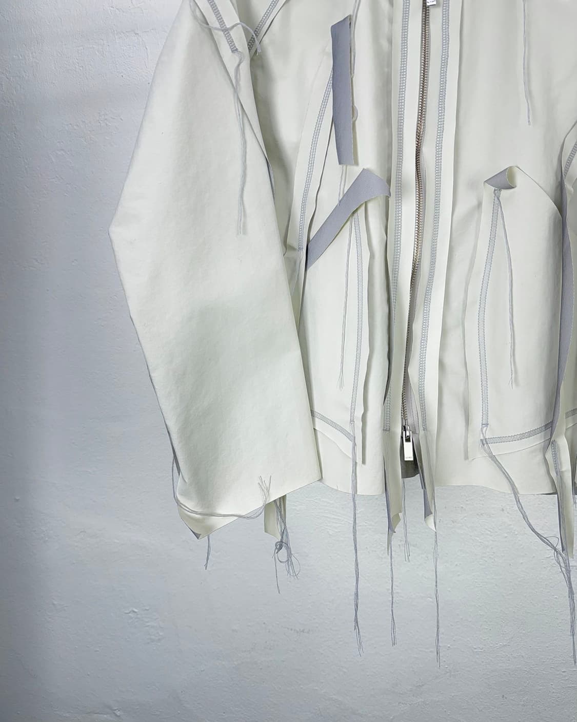 설밤 디스트레스드 오버록 레이어드 셋업 상의 상품이미지4