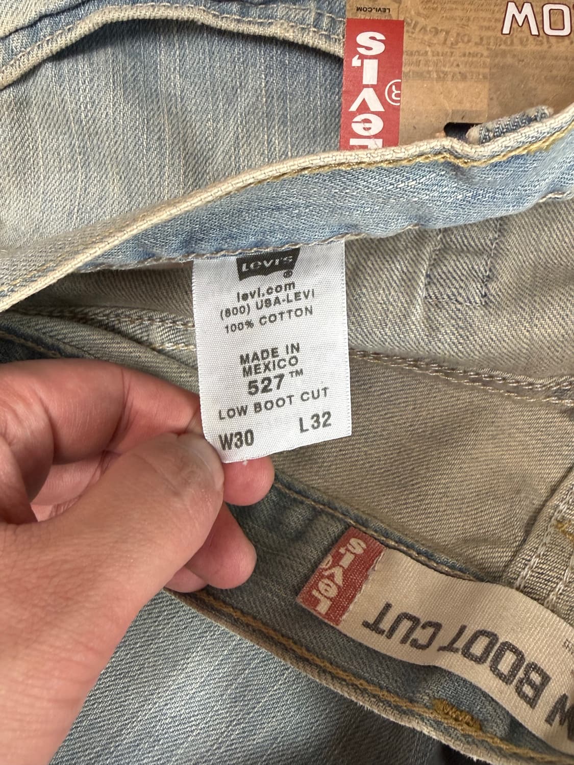 리바이스 527 연청 부츠컷 플레어진 데님팬츠 30x32  상품이미지4