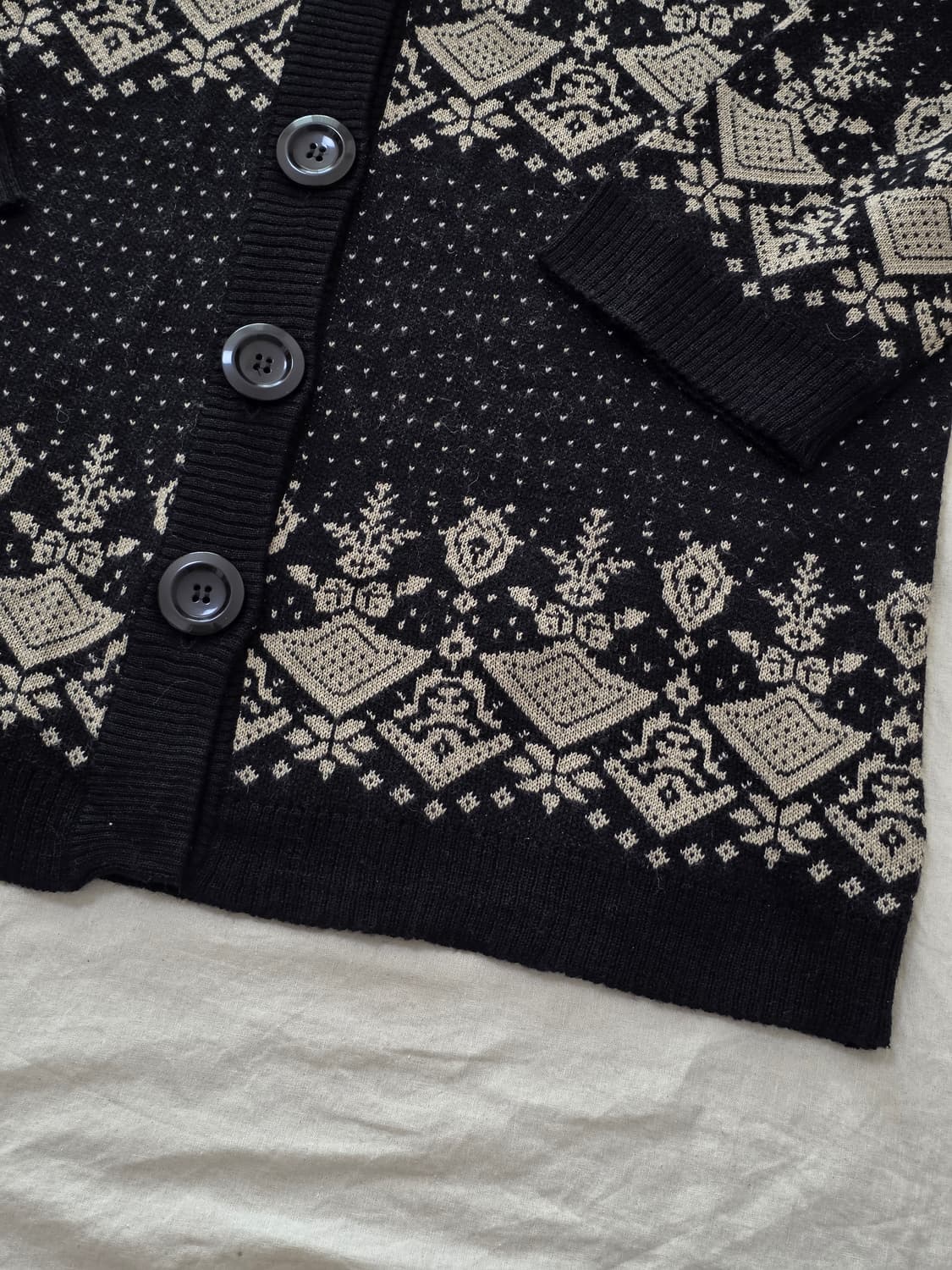 모리걸 노르딕 니트 가디건 일본빈티지 상품이미지5