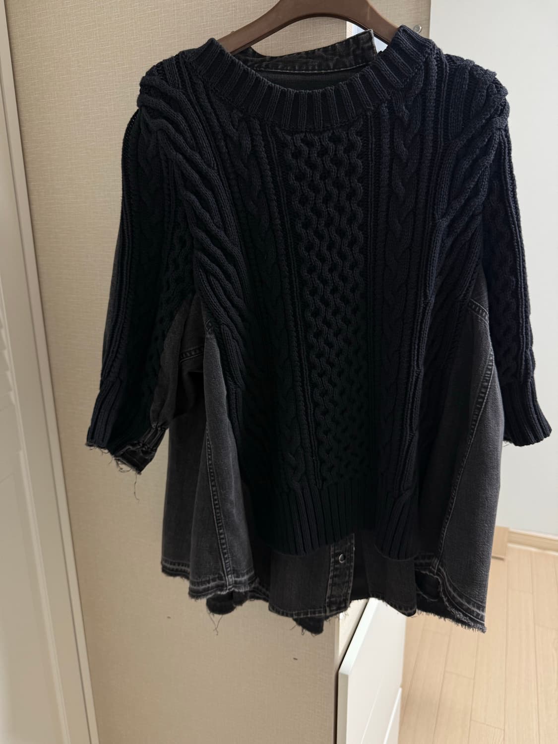 SACAI 사카이 데님 레이어드 블라우스 상품이미지1