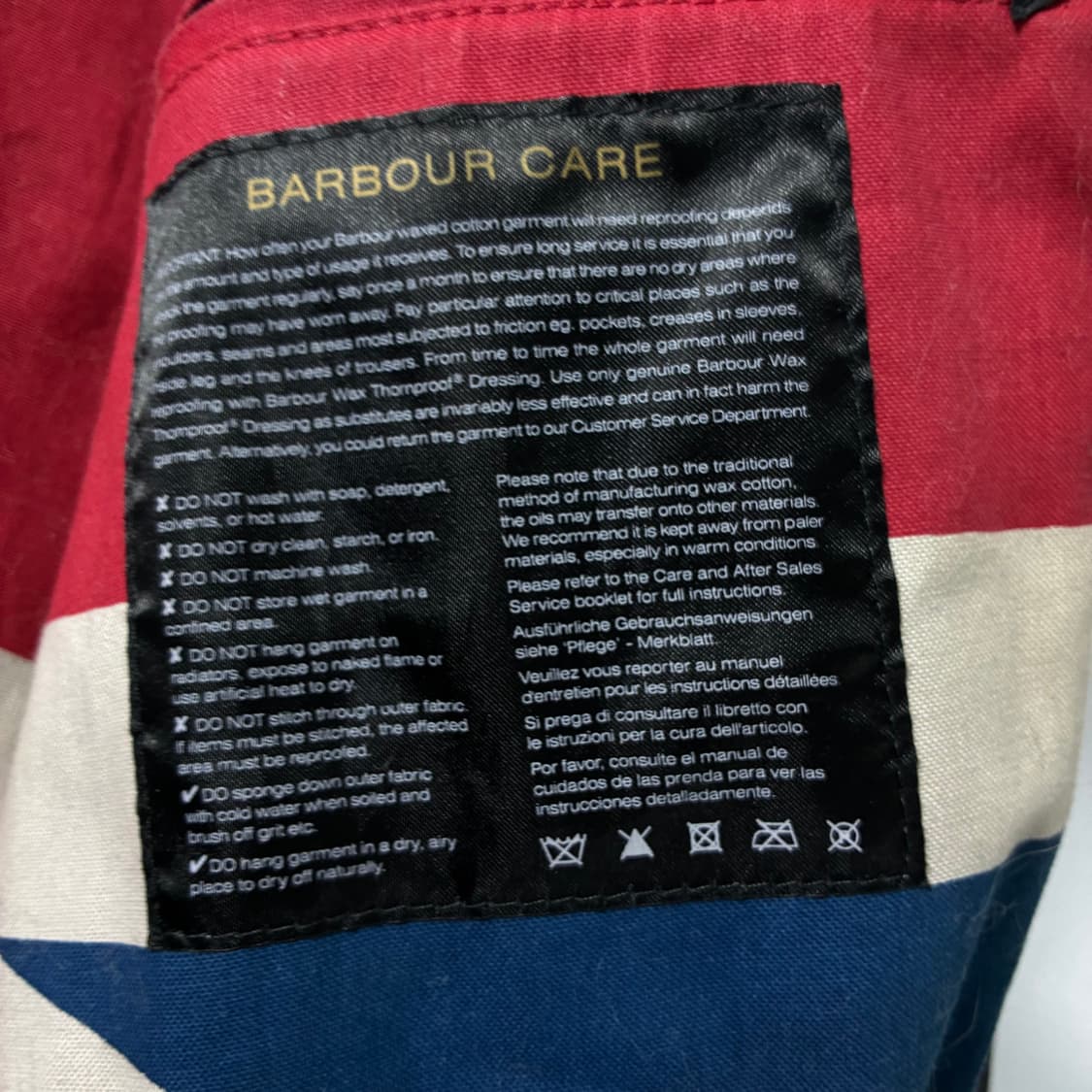 Barbour  바버 유니온 잭 왁스 자켓 상품이미지8