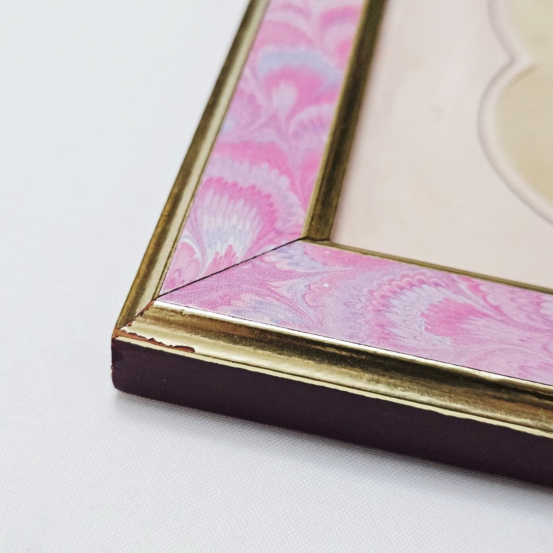 빈티지 플로랄 하트 고양이 액자 상품이미지2