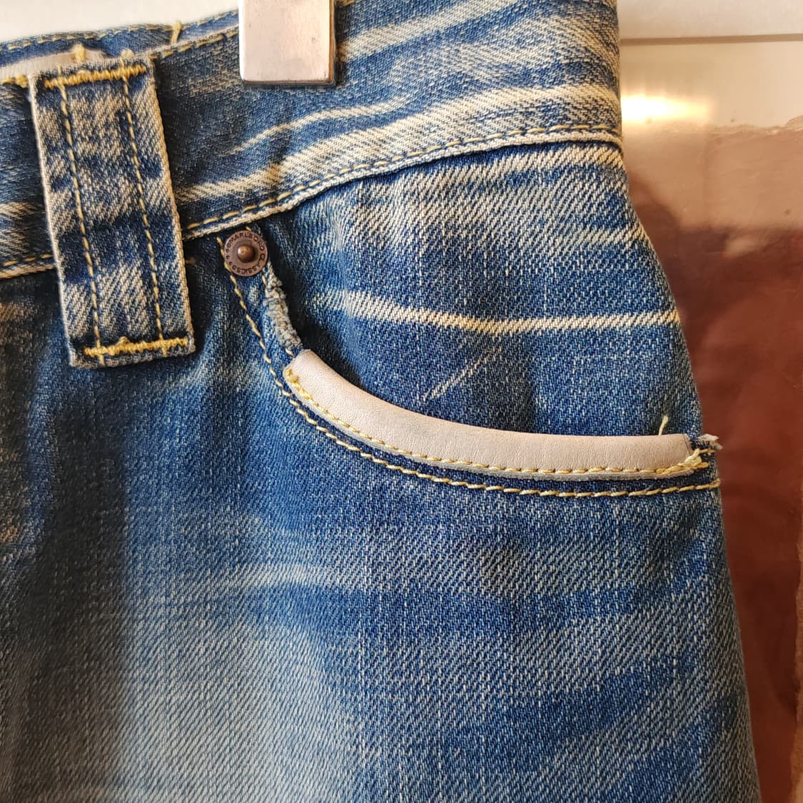 90s 말보로 클래식 데님 스커트 청치마 패치워크 웨스턴 치마 40 상품이미지5