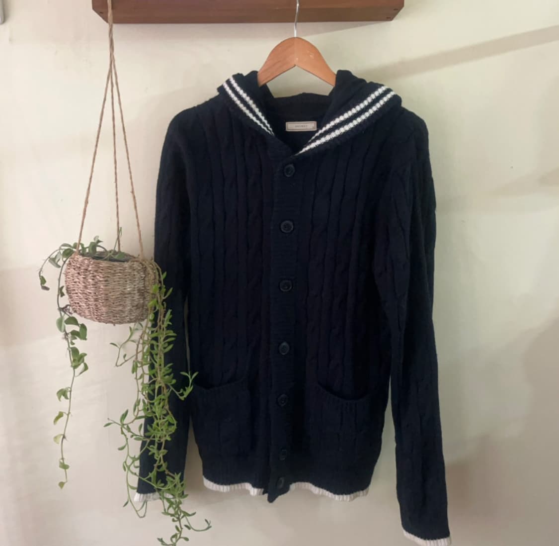 마루빈티지 블랙니트 후디 black knit hoody 상품이미지3