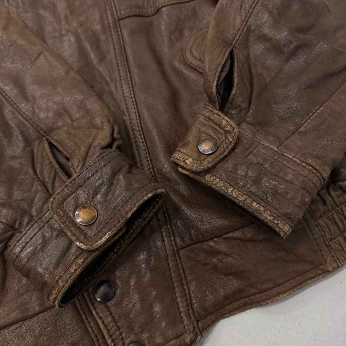 양가죽 리얼레더 빈티지 봄버 가죽자켓 상품이미지6