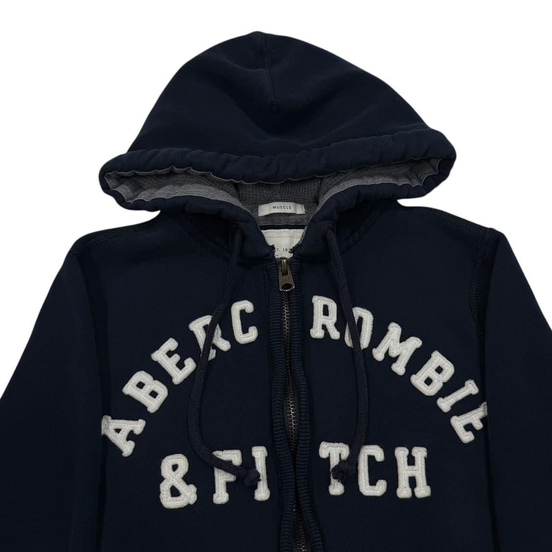 아베크롬비 양홍원 스펠로고 네이비 기모 후드집업 자켓 M 상품이미지2