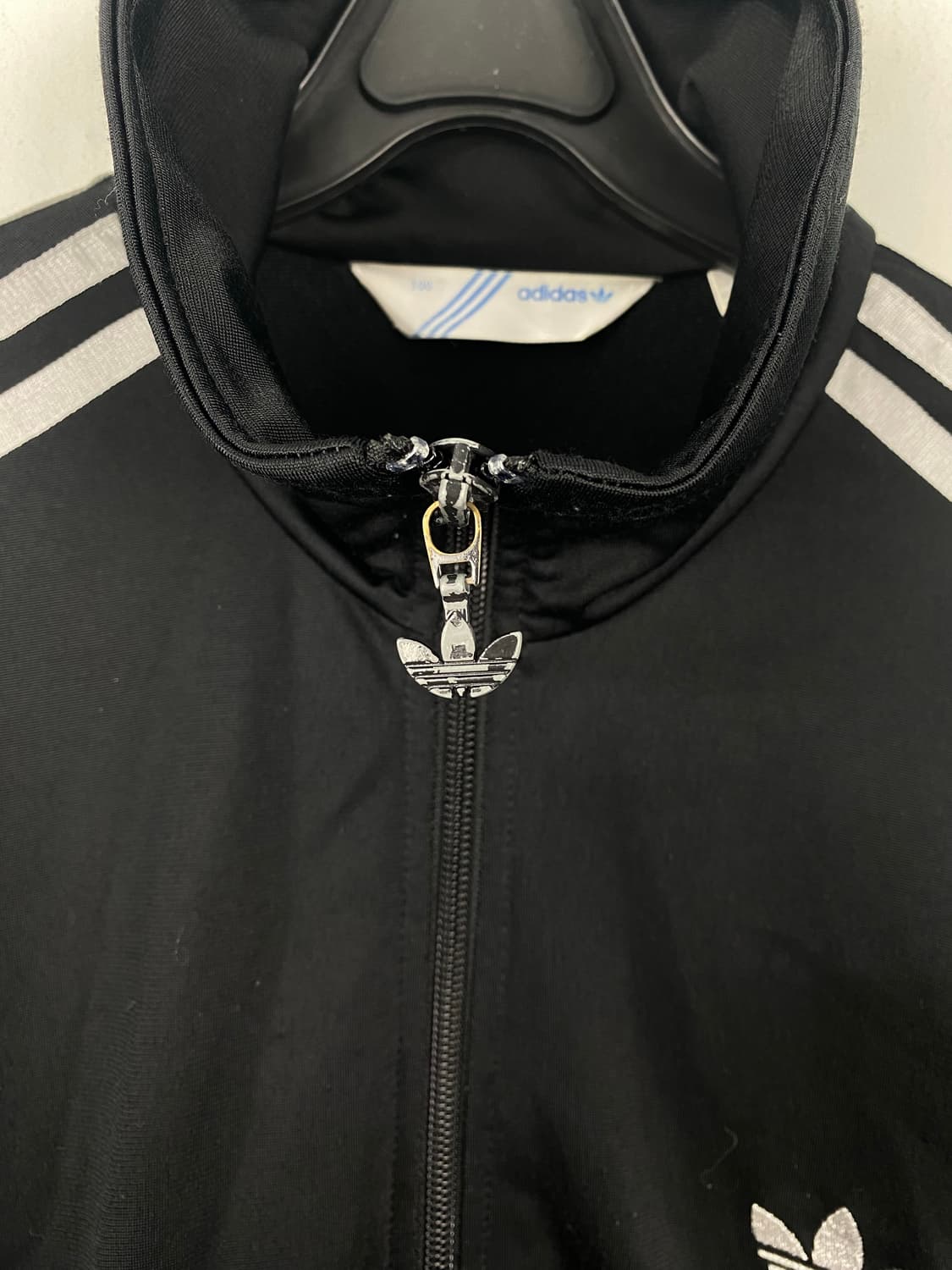 아디다스 파이어버드 검은 검회 백로고 트랙자켓 져지 L <481> 상품이미지3