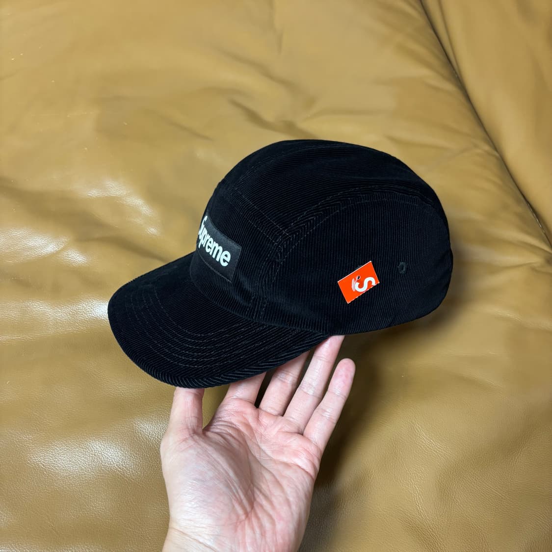Supreme 슈프림 코듀로이 블랙 캠프캡 모자 (Black) 상품이미지4
