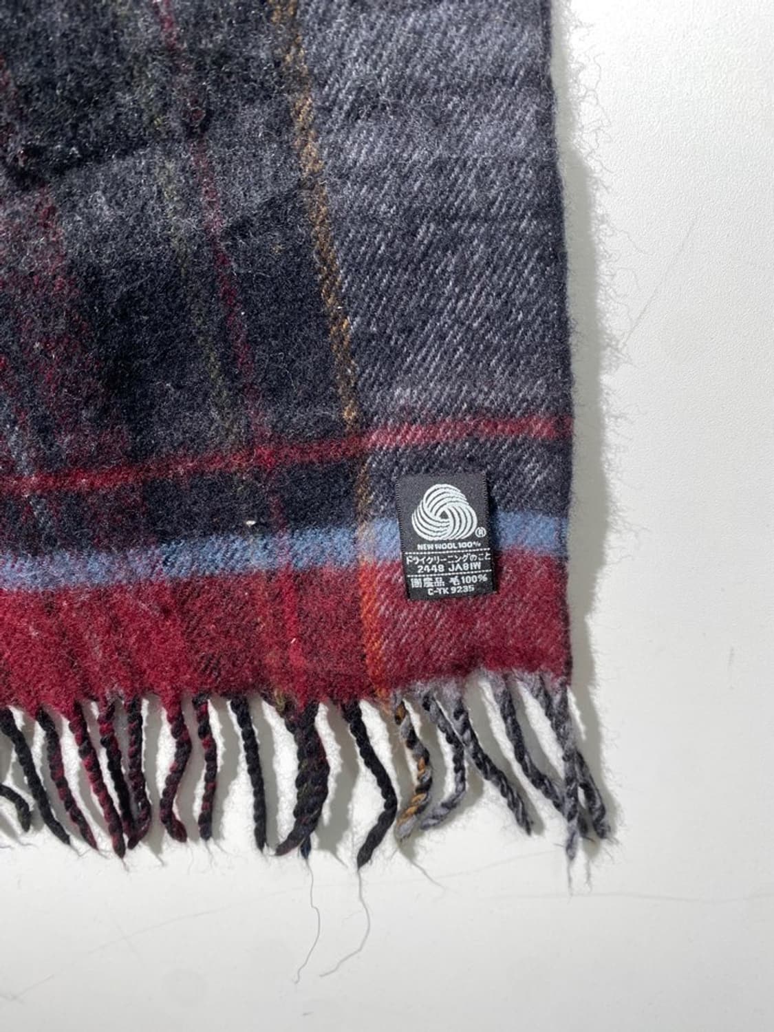 빈티지 체크 울 머플러 상품이미지3