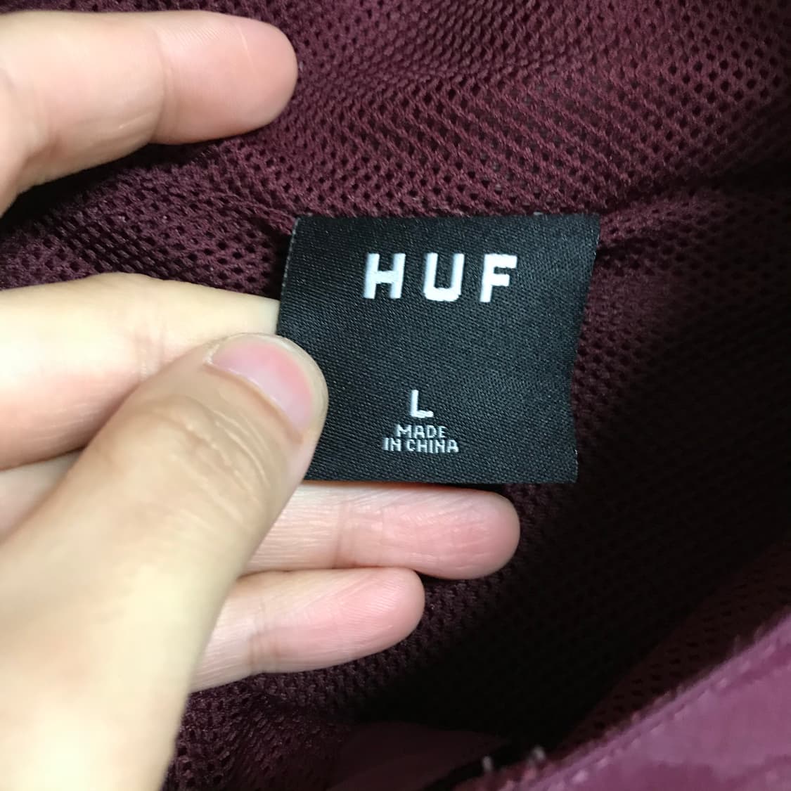 허프 빅로고 버건디 아노락 자켓 상품이미지4