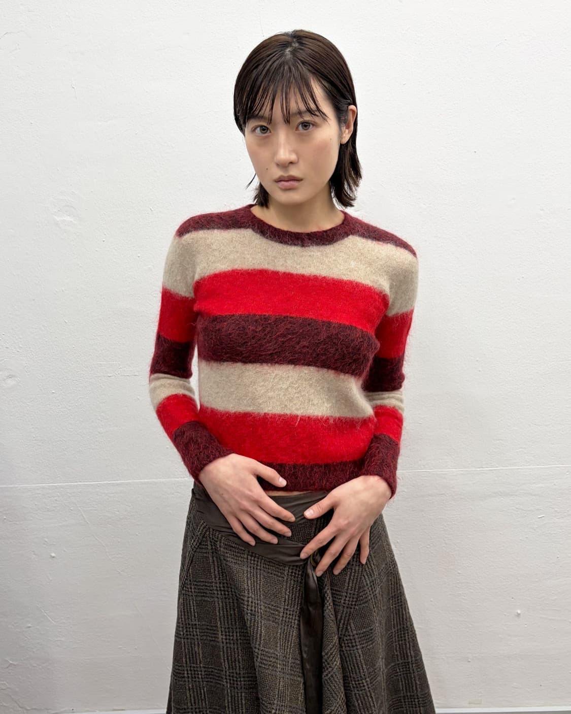 로베르토 콜리나 모헤어 니트/머플러 세트 상품이미지3