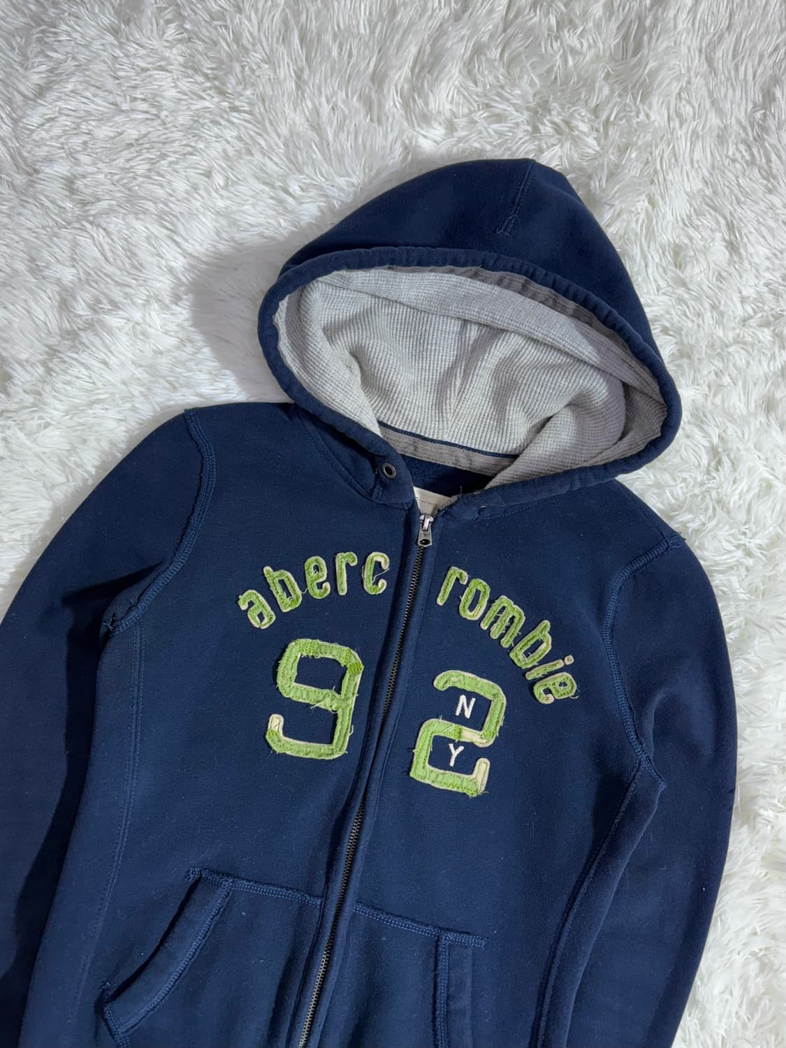 아베크롬비 네이비 빅로고 투웨이 후드집업  상품이미지6