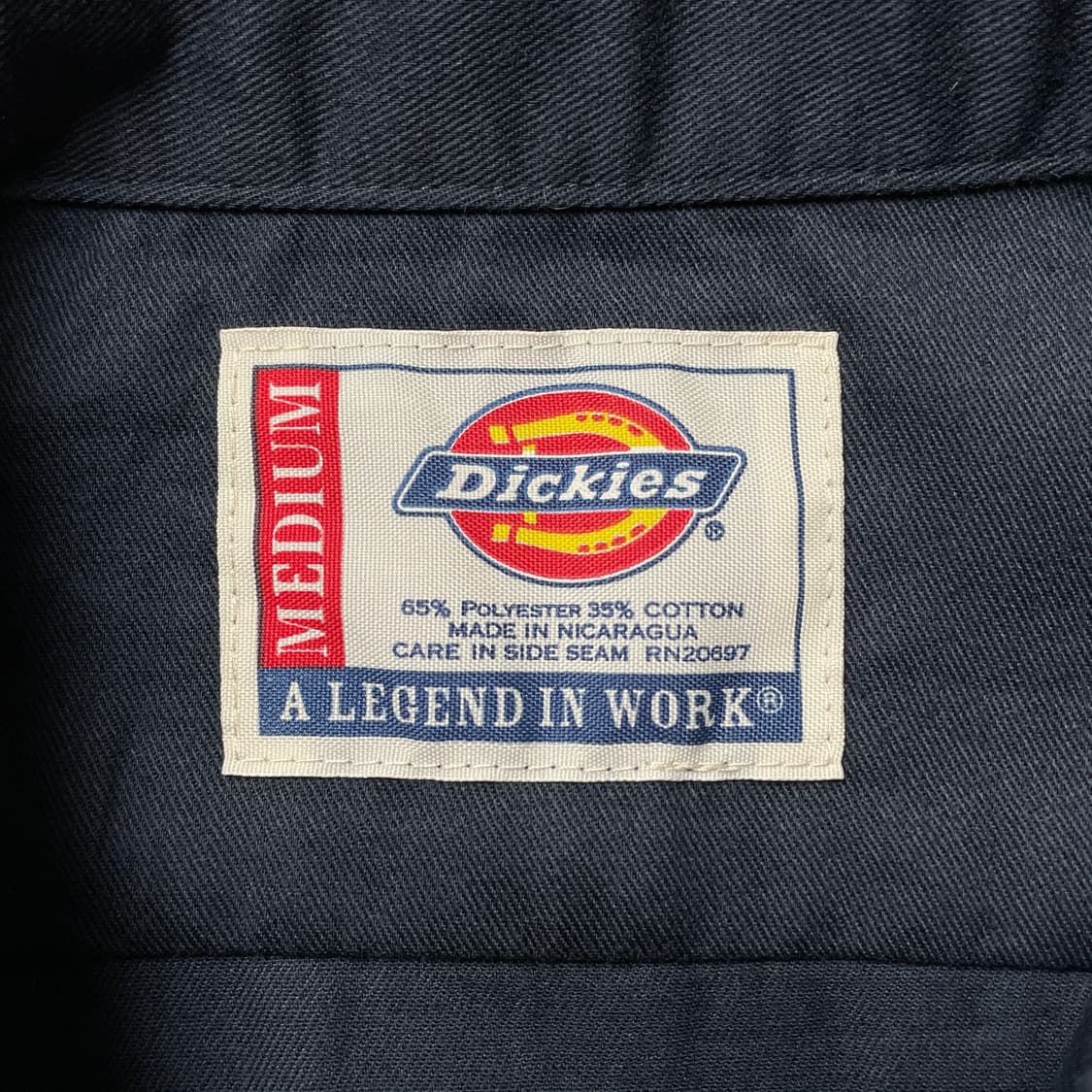 DICKIES 디키즈 빈티지 네이비 반팔 워크 셔츠 A00928 상품이미지9