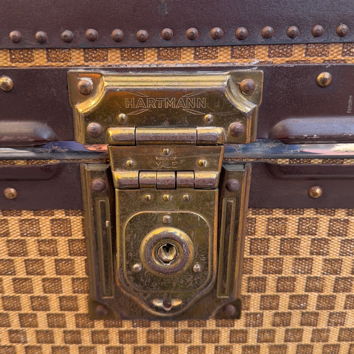 빈티지 소품 1920년 Hartmann 미국 스티머 트렁크 상품이미지7