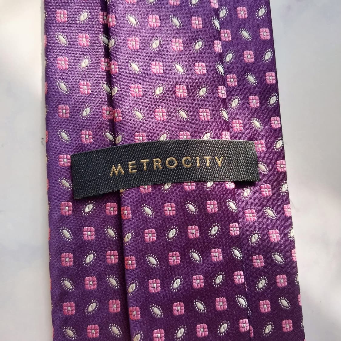 메트로시티 실크 퍼플 패턴 넥타이 8.6cm A+등급 K2366 상품이미지9