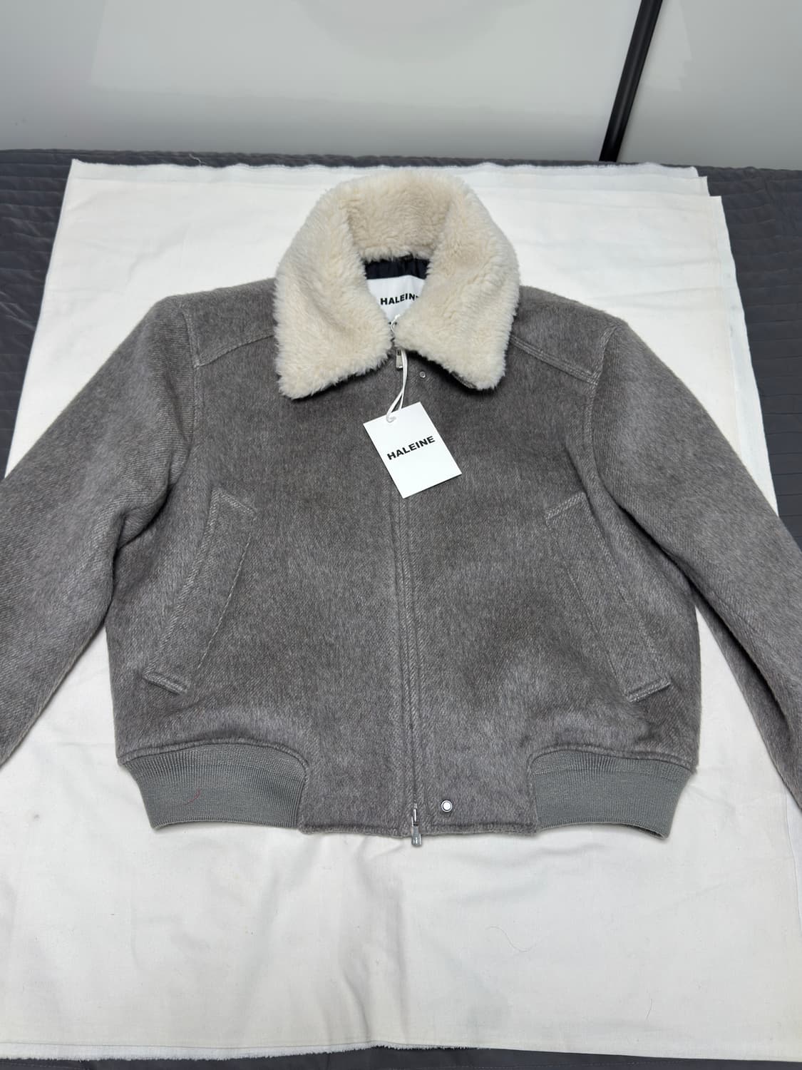 알렌느 / 알파카 시어링 카라 블루종 (그레이시 베이지) / 2 상품이미지3