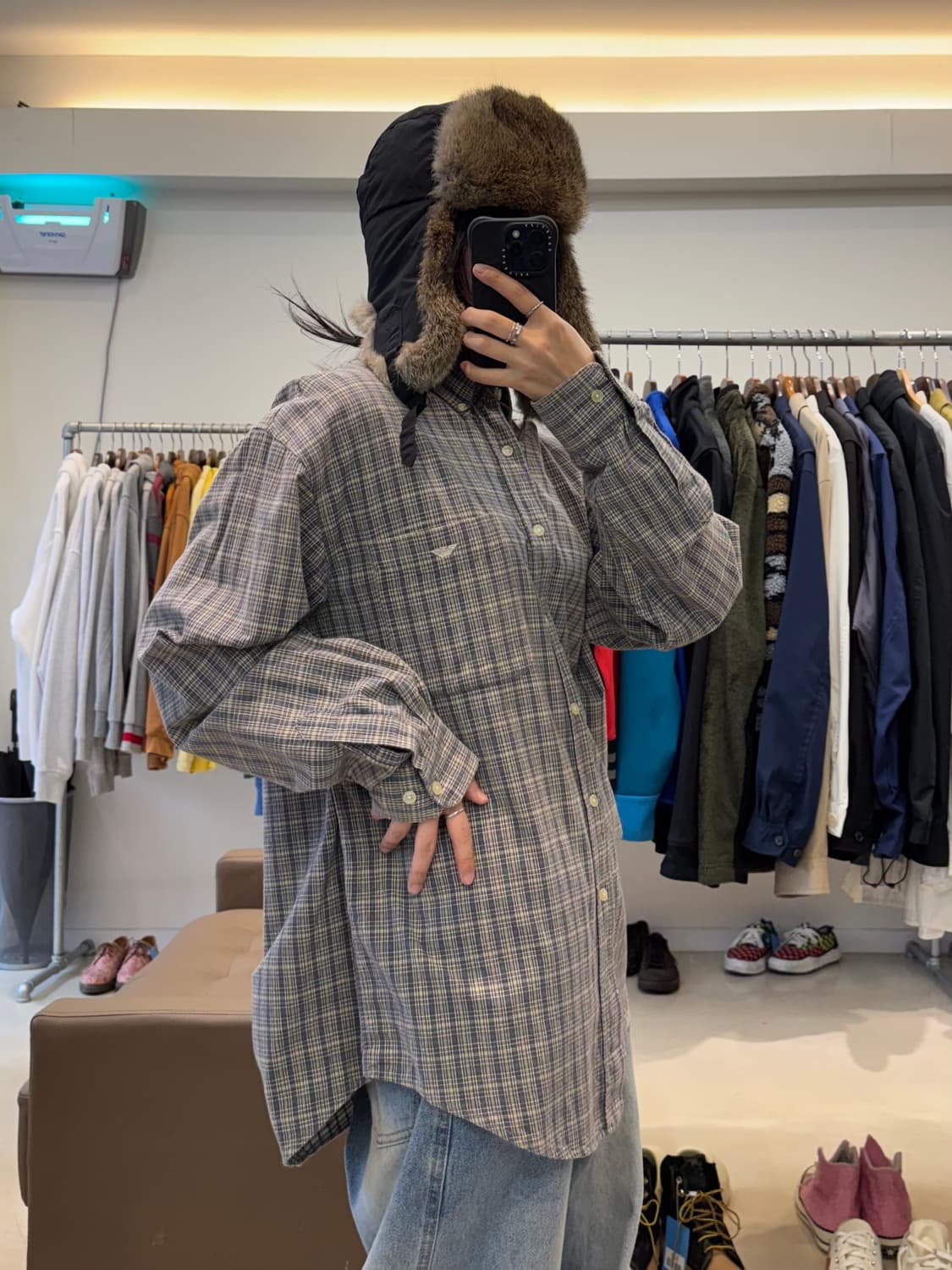 엠포리오 아르마니 자수 체크 셔츠 상품이미지7