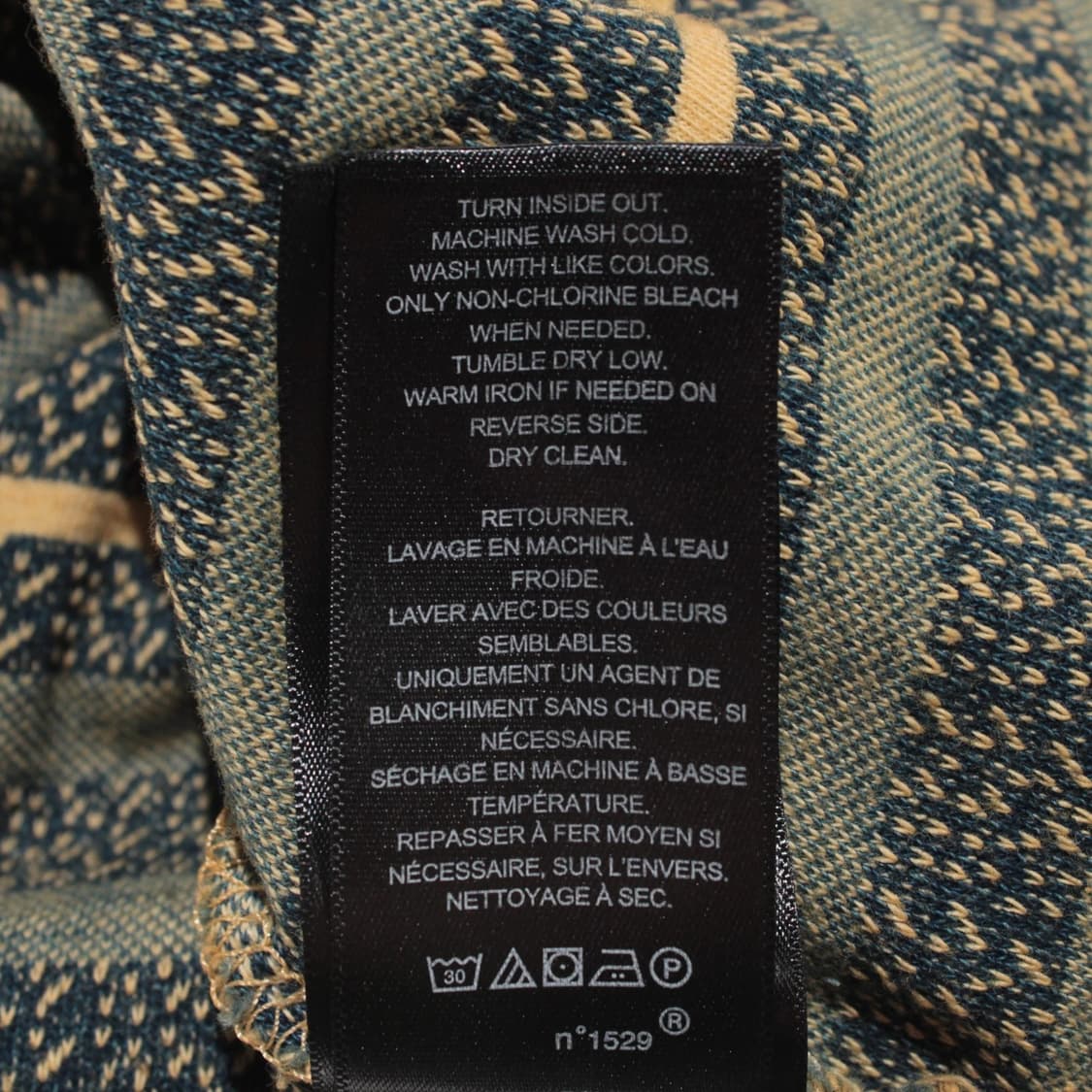 RRL 더블알엘 인디고 스트라이프 자카드 티셔츠 블루 상품이미지6