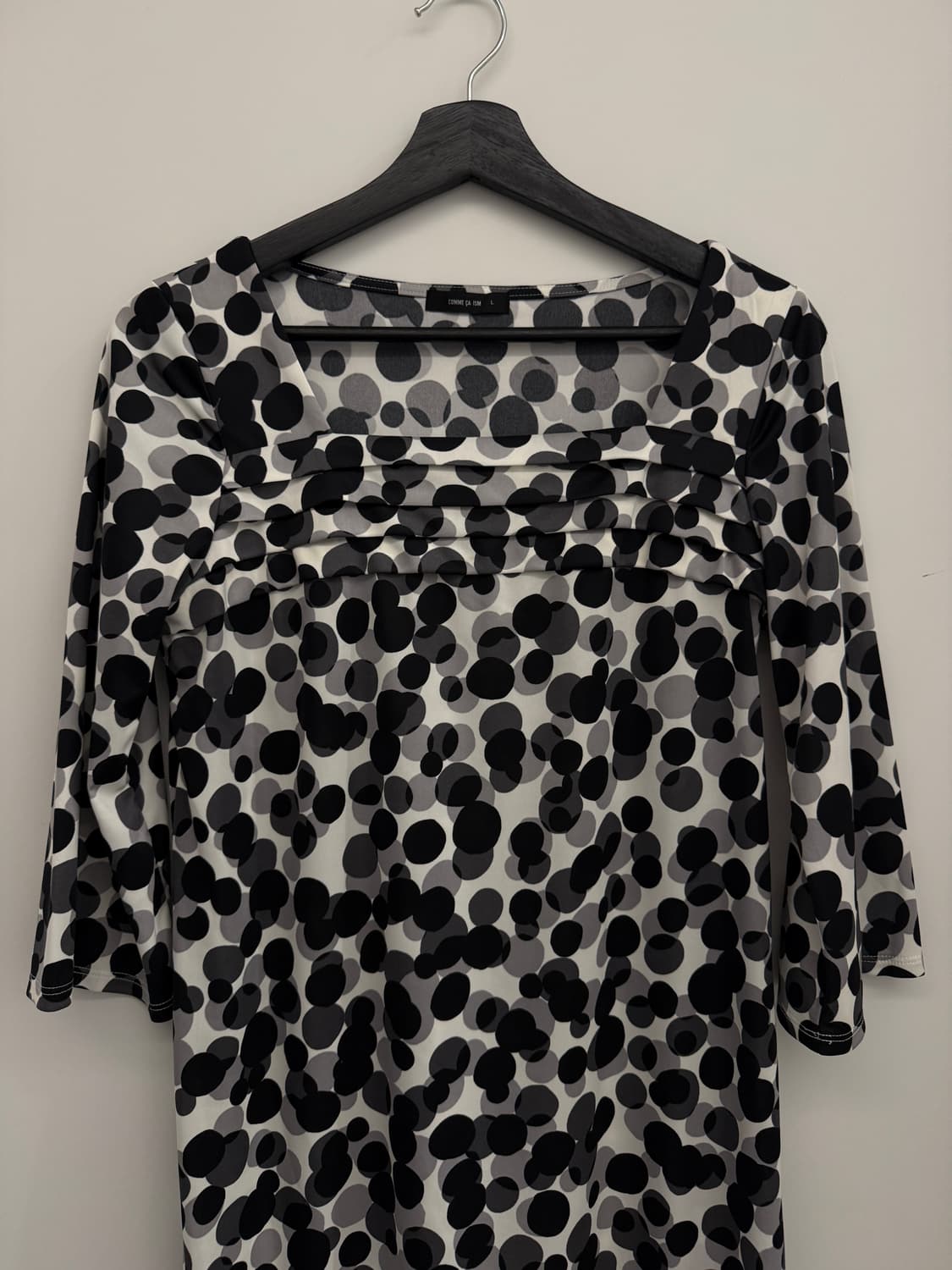 빈티지 7부 도트 원피스 상품이미지10