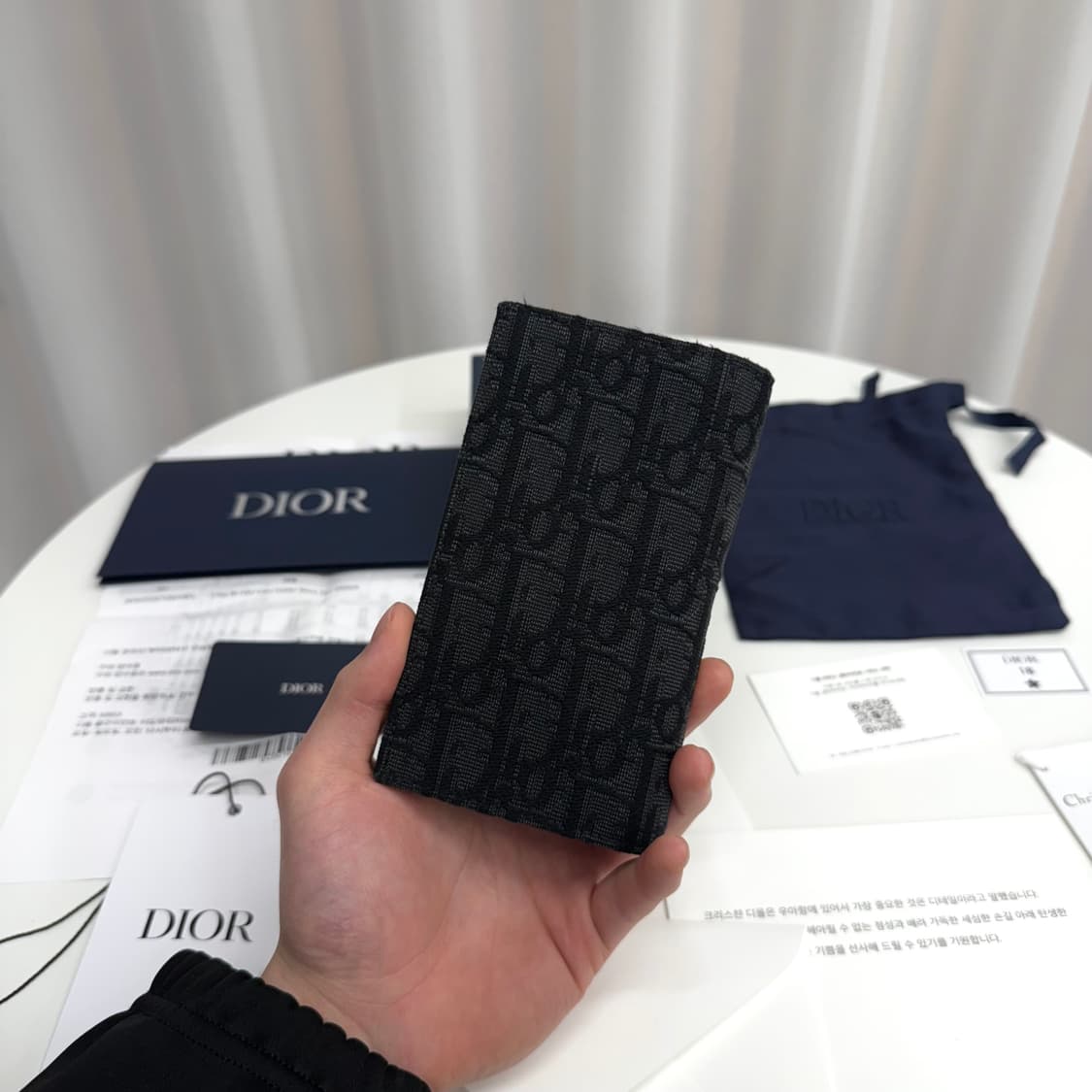 [풀박스] 디올 오블리크 롱 오거나이저 블랙 상품이미지3